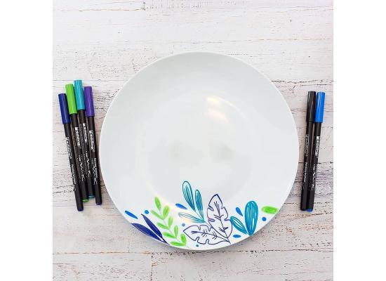 Edding 4200/6999 Porcelain Brush Pencil - Set Of 6 Colors  Combination "Warm"